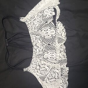 5/$20**YMI Size Medium Black With White Over Top Bikini Top